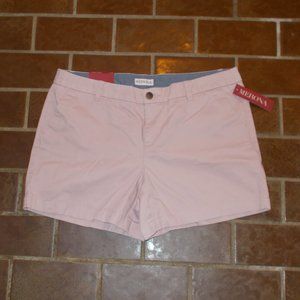 Merona Pink Chino Shorts 5" Inseam Flat Front